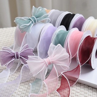 Fita De Fio Rabo De Peixe Pérola Arco Buquê De Flores Embalagem De Presente Diy Artesanal Onda Aniversário Decoração De em Oferta na Shopee