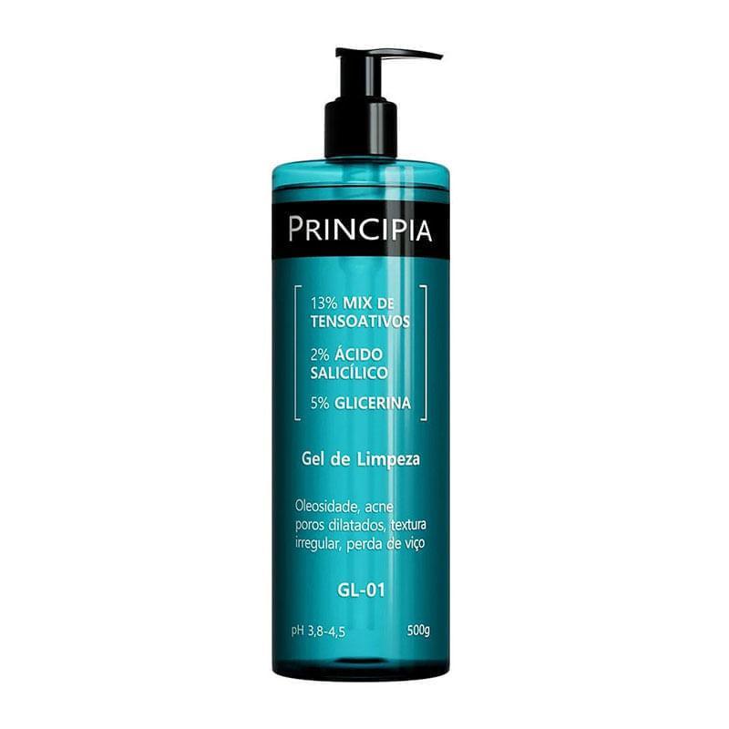Gel de Limpeza Facial Principia GL-01 Mix de Tensoativos + Ácido Salicílico + Glicerina 500g em Oferta na Shopee