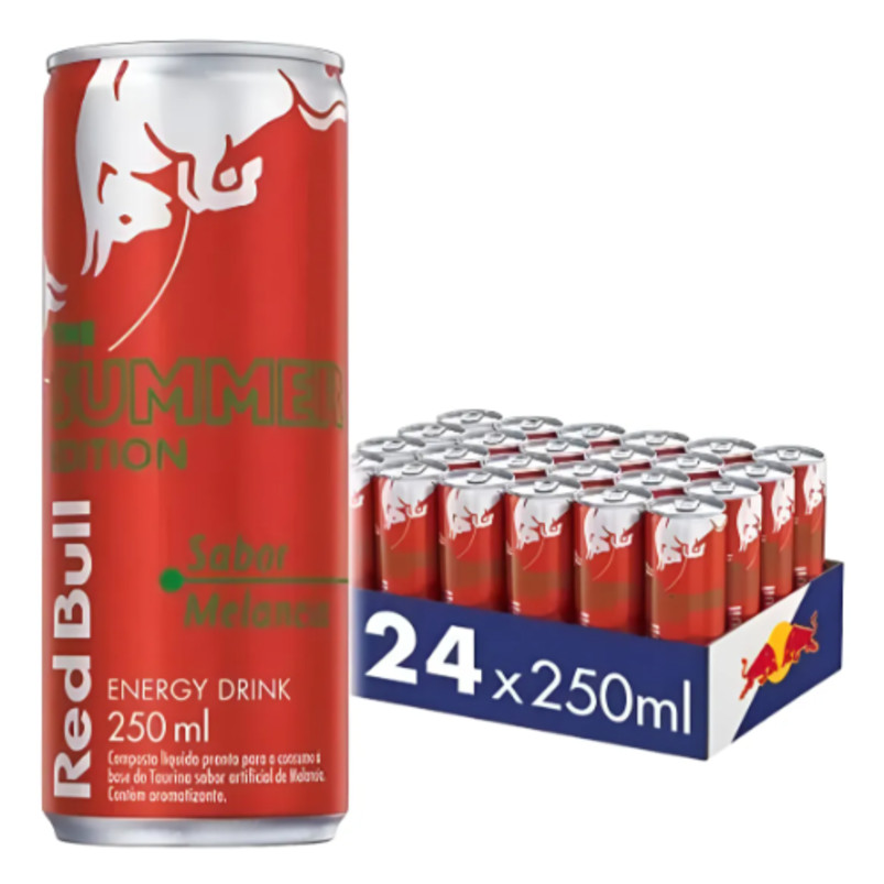KIT 24 UNIDADES ENERGETICO RED BULL MELANCIA 250ML