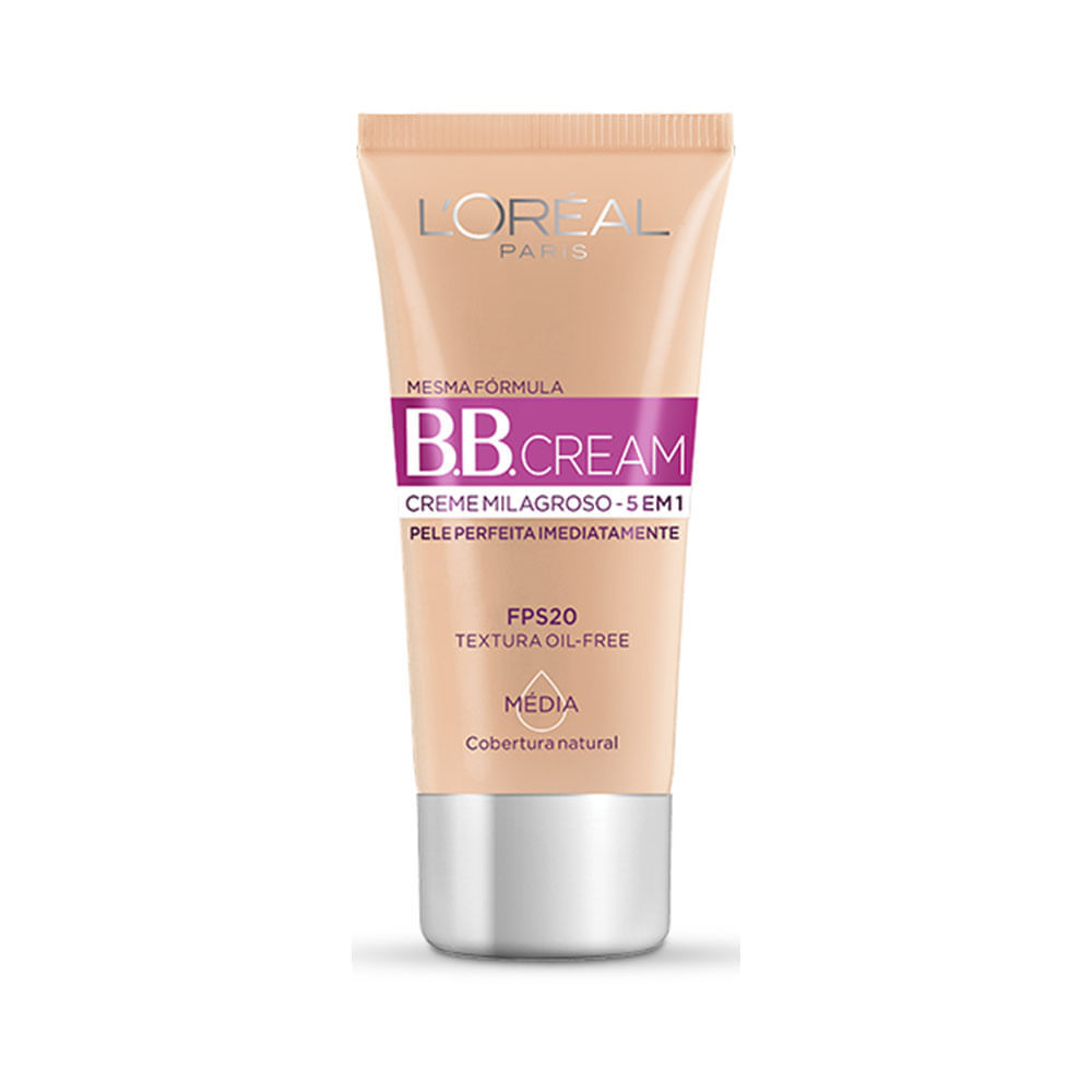 BB Cream L'Oréal Paris Dermo Expertise Base Média FPS 20 - 30ml em Oferta na Shopee
