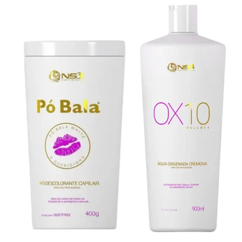 NS3 BRASIL Pó Descolorante White + Ox 10 Volumes (Dourada)
