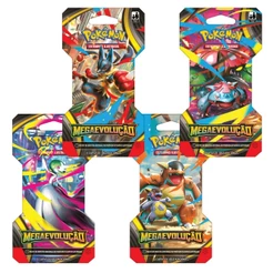 BLISTER UNITÁRIO MEGA EVOLUÇÃO ME01 COPAG CARTAS POKÉMON BOOSTER PACOTE TCG MEGAEVOLUÇÃO LUCARIO