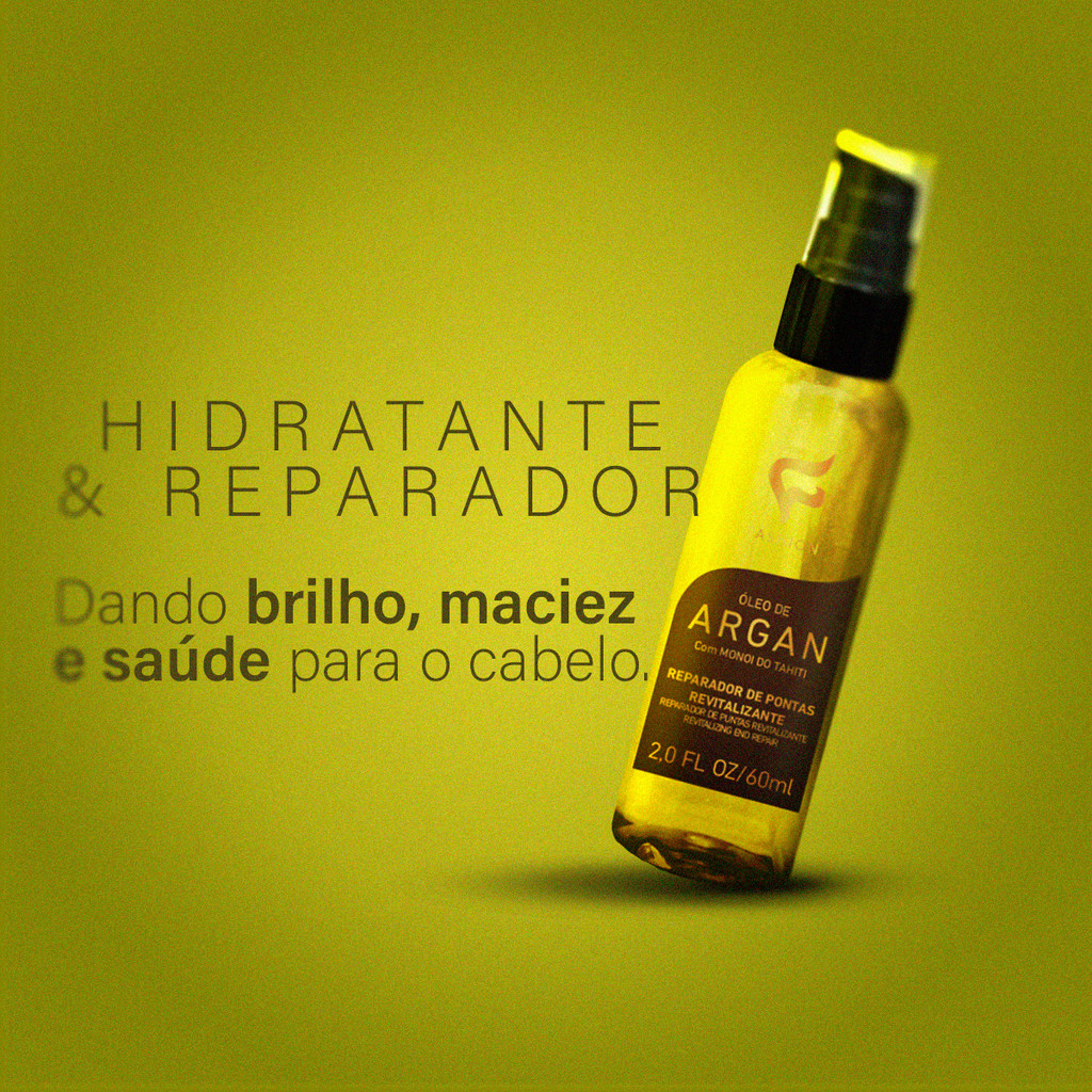Detalhes do Óleo de Argan Fashion 60ml Reparador de Pontas Revitalizante