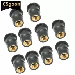 C5GOON 10 Unidades/Pacote Motocicleta Universal Modificado Pára-Brisa Porcas De Borracha Parafusos M5 M6 Fixadores Para