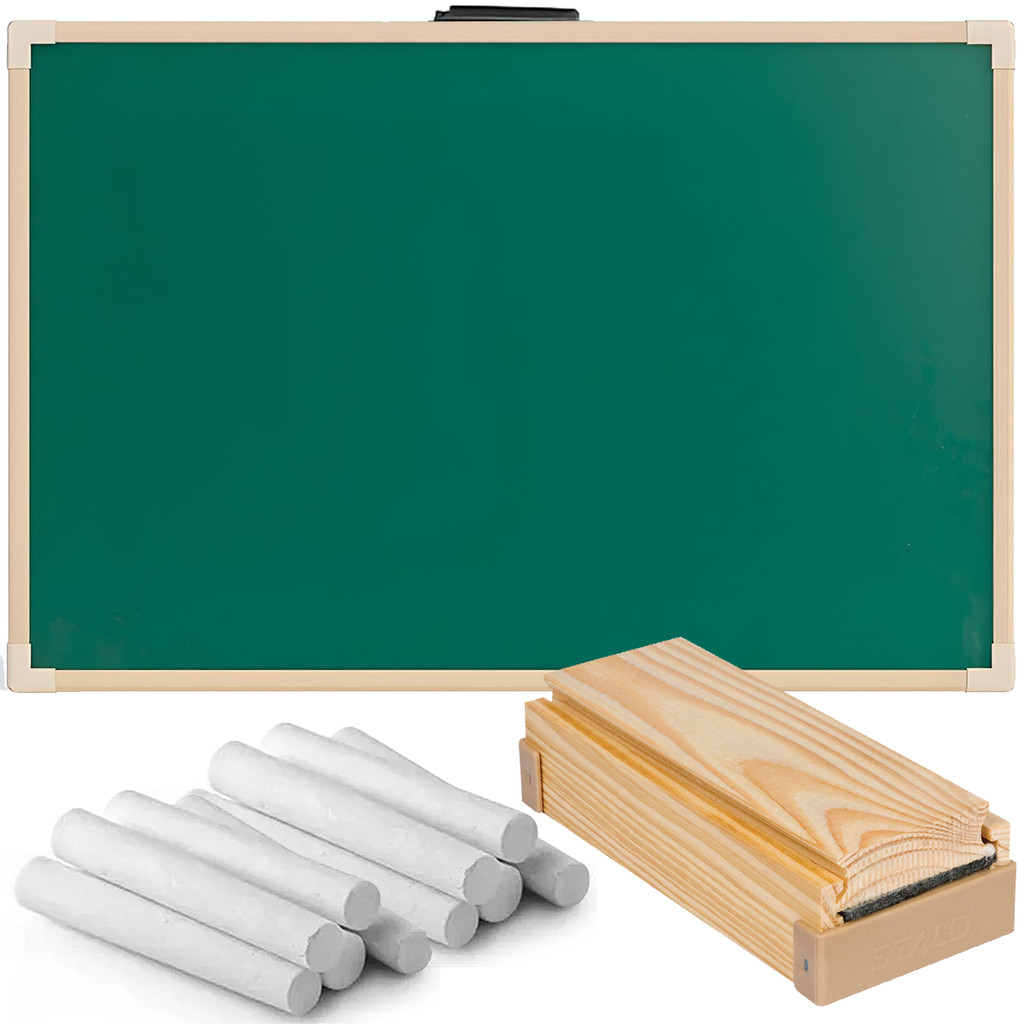 Lousa Quadro Negro Escolar Verde 120x90 + Apagador Com Depósito + 10 Giz Stalo em Oferta na Shopee