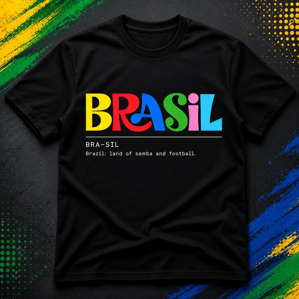 Camiseta Brasil 100% Algodão Masculina Feminina Camisa Seleção Brasileira Futebol Copa Do Mundo Uniforme Torcedor
