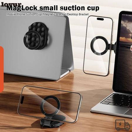 Suporte Para Telefone , Celular Montável Na Parede Com Montagem Por Sucção Giratório Dobrável