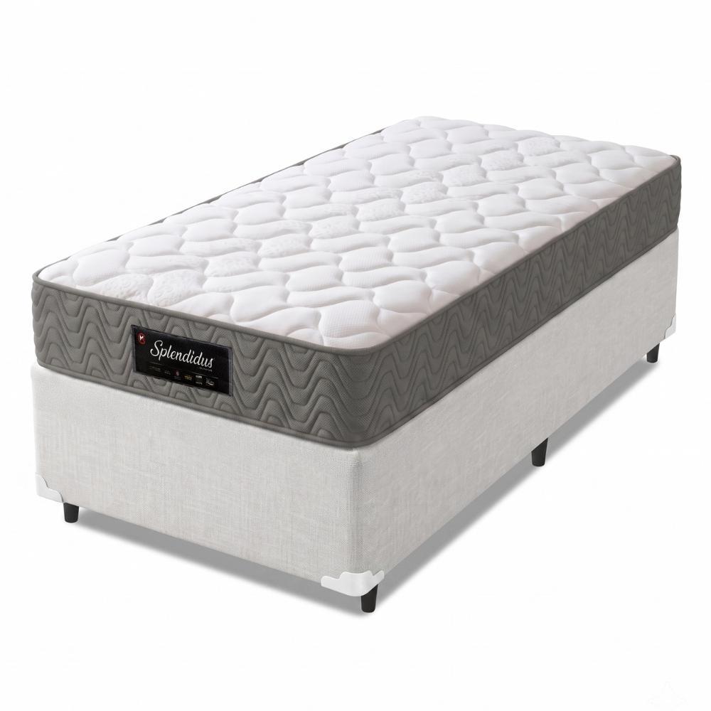 Cama Box Colchão Solteiro Molas Ensacadas Splendido 88x188x62cm Munhoz