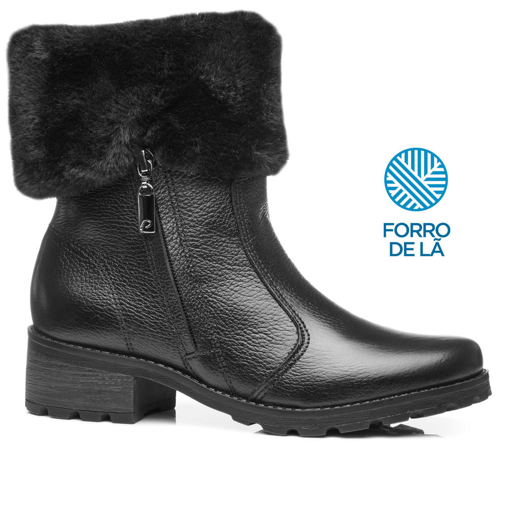 Bota Pegada Feminina em Couro Preto 281495-03