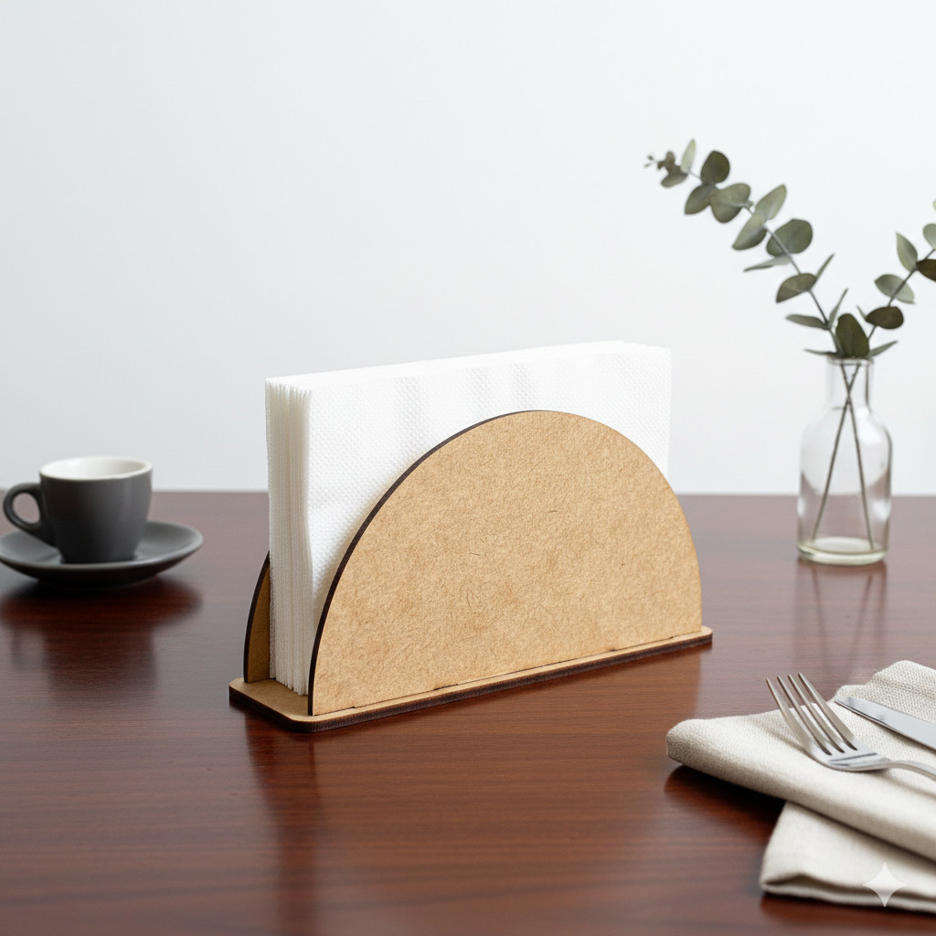 Kit 10/20/30 Porta Guardanapos em MDF Cru | Decoração para Festas e Confraternizações