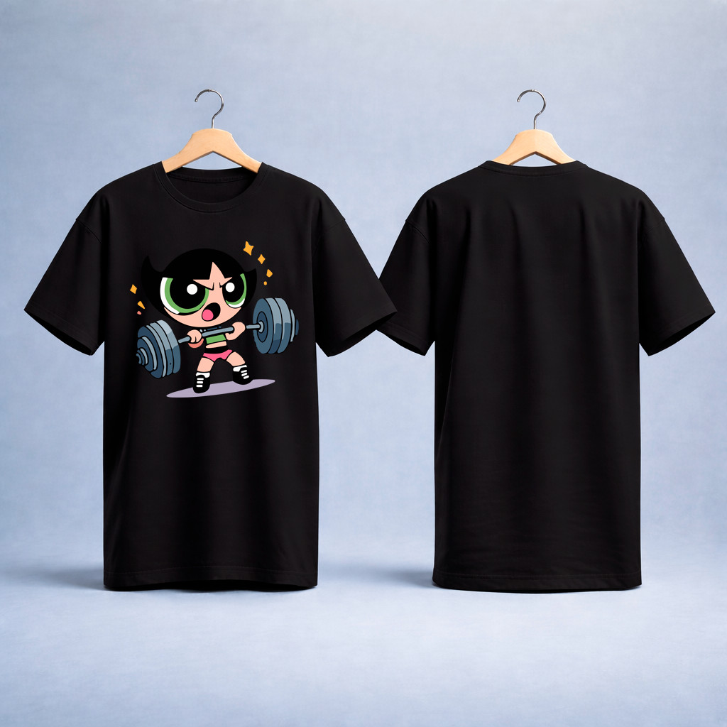 Camisetas Feminina Meninas Super Poderosa Academia Fitness Algodão Docinho Confortavel Envio Rapido