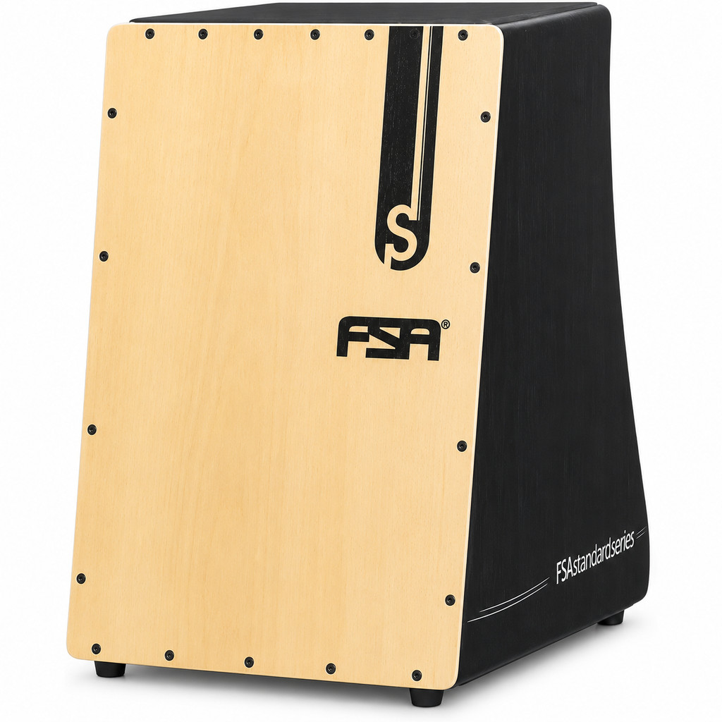 Cajon FSA Standard Preto FS2501 Elétrico Pele Natural