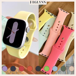 Pulseira Silicone Para Relógio Apple Watch Series 12 11 10 9 8 7 IWatch SE Ultra 4 3 2 49mm 46 42 45 44 41 40mm