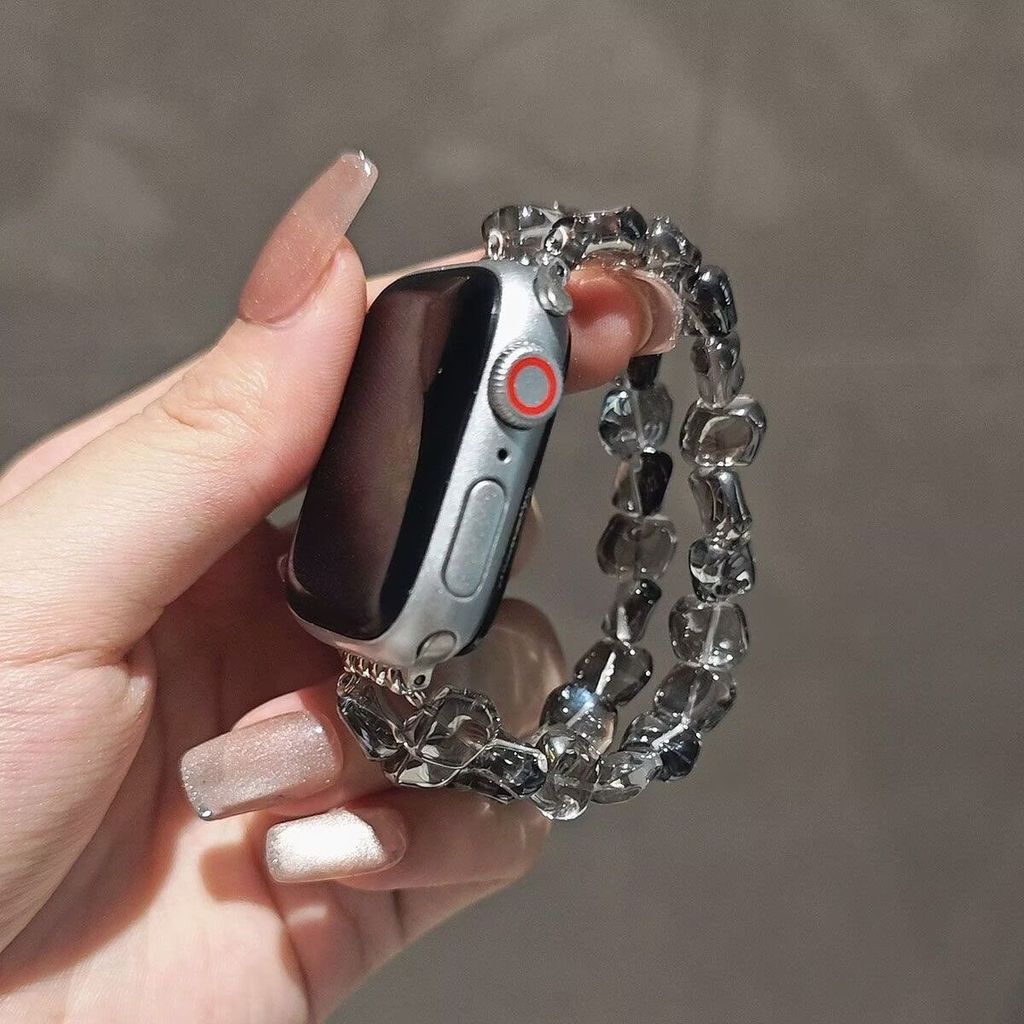 Pulseira de vidro colorida cinza fumaça Irregular de alto valor adequada para Ap