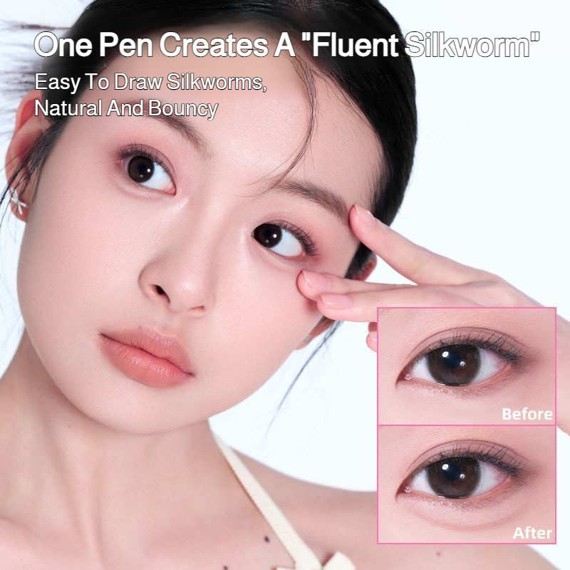 【Design À Prova De Suor】Caneta Dupla Delineadora e Sombra para Olhos Maquiagem Feminina/Delineador/Dupla Face