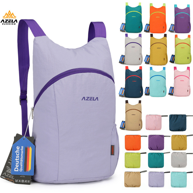 Azela Bolsa Dobrável Leve Esportes Ao Ar Livre Mochila de Viagem Armazenamento Lazer Homens Mulheres Esportes Bolsa de E