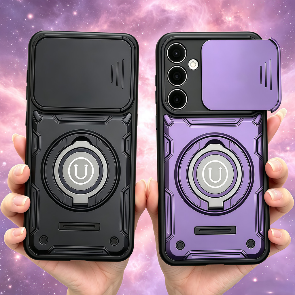 Capa Para Samsung S25 S26 Ultra Plus FE A17 A37 A57 A07 A16 A26 A36 A56 A35 A55 Lente Deslizante Suporte Da Câmera