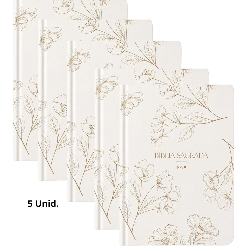 Kit 05 Bíblias Sagrada | NVI | Capa Primavera