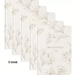 Kit 05 Bíblias Sagrada | NVI | Capa Primavera