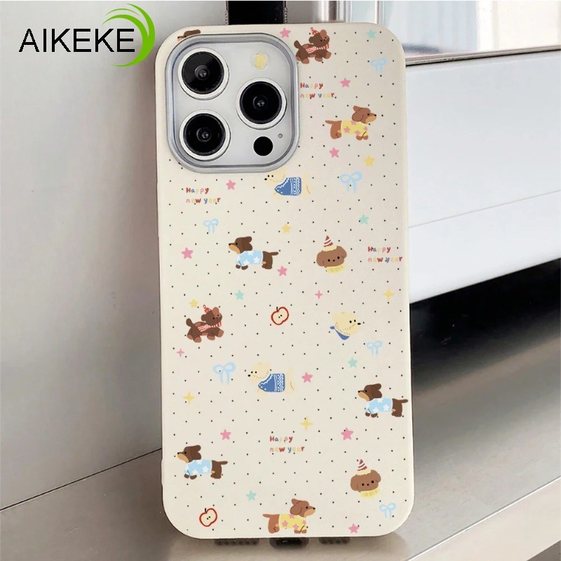 Capa De Telefone De Cachorro Salsicha De Bolinhas Para Samsung Galaxy A37 A36 A35 A34 A33 A32 M32 A31 A30S A27 A26 A25 A