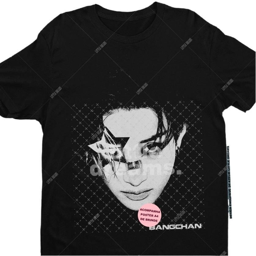 [Camiseta Premium em Algodão Puro]TT Camiseta SKZ Stray Kids Bang Chan - 100% ALGODÃO