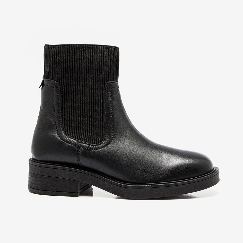 Bota Feminina Lana Couro Preto