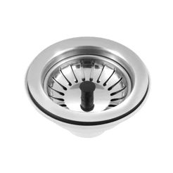 Válvula Americana Para Pias Cubas E Tanques De Inox 4.1/2'' Prateado Aço Inoxidável Ralo Sifao Esgoto