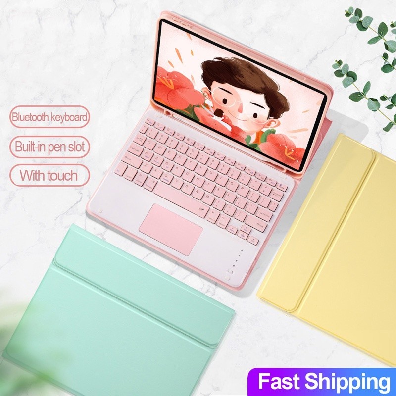 Capa De Teclado Bluetooth Para iPad 10/11/Air11/Pad Mini 7/6 Com Sem Fio Touchpa