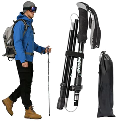 Bastão de Caminhada Trilha Anti Shock Alumínio Ajustável 65-135cm Anti Choque 250g