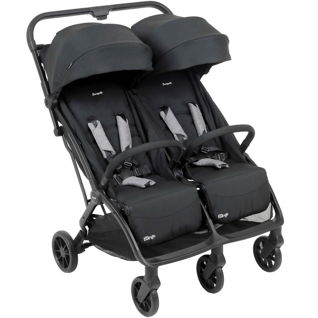 Carrinho de Bebe para Gemeos Passeio Burigotto New Twingo Black