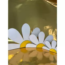 Kit 3 Margaridas Decorativas em MDF | Display de Mesa para Festa, Quarto Infantil e Decoração