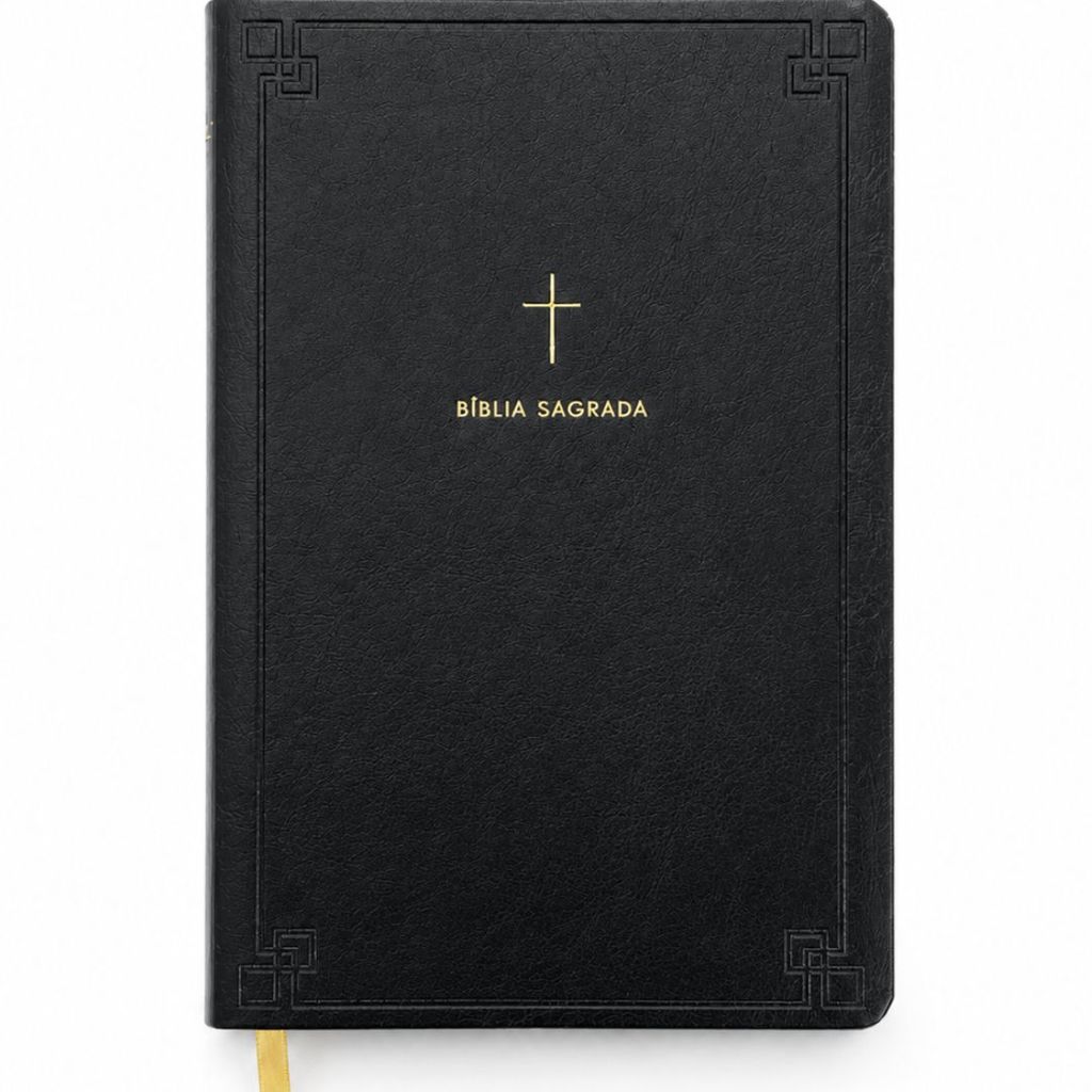 Bíblia Sagrada Slim | NVI | Letra Normal | Com Fitilho | Capa Luxo Preta