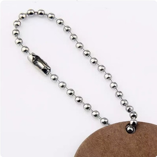 50-300 PCS Corrente De Bolinha Com Canoa 10cm Tag Chaveiro prata