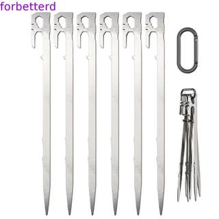 FORBETTERD 6 Pçs/set Estacas De Barraca De Acampamento , Tenda De Dossel Multifuncionais Resistentes Ao Vento , Com Ganc