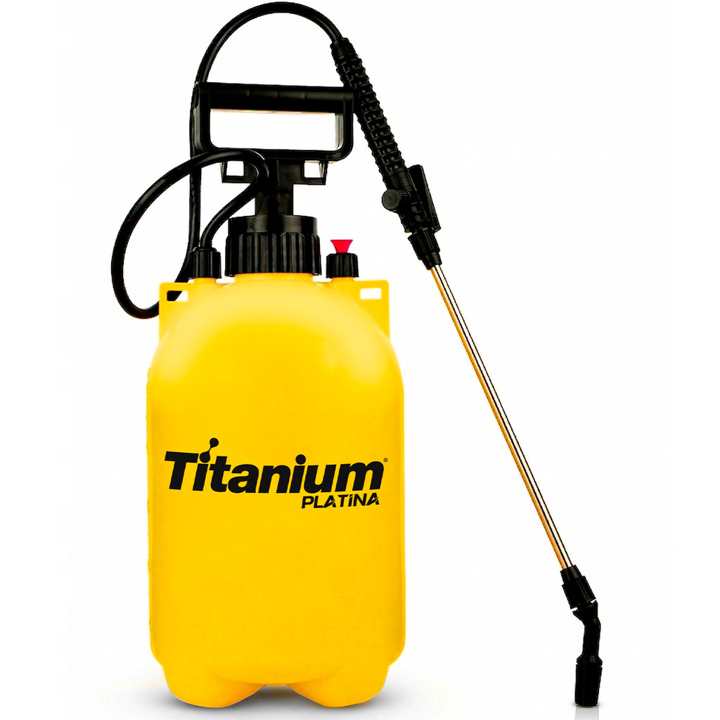 Pulverizador Manual 5 Litros Titanium Compressão Jardim Bomba Lateral Máquina Ve