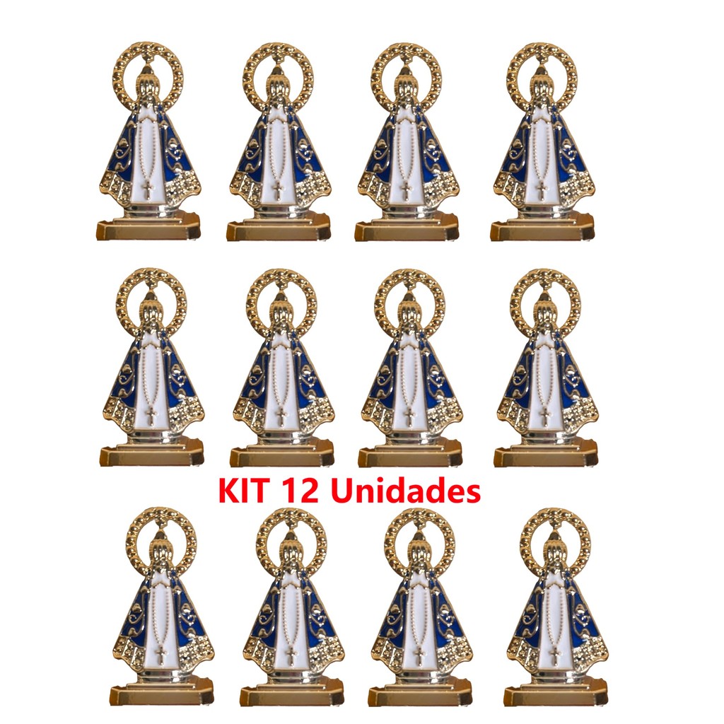 Kit 12 Carruagem de Nossa Senhora Aparecida 5,5cm EM Plástico(não é metal)- Atacado