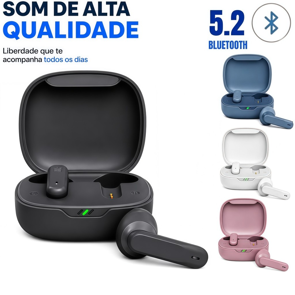Fone Wave 300 , Várias Cores com Mic, Leve e Confortável para Dia a Dia e Esportes — R$ 33,90 em Shopee