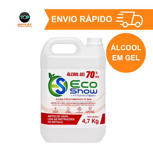 Álcool Em Gel 70% Galão 5 Litros Antisséptico Eco show