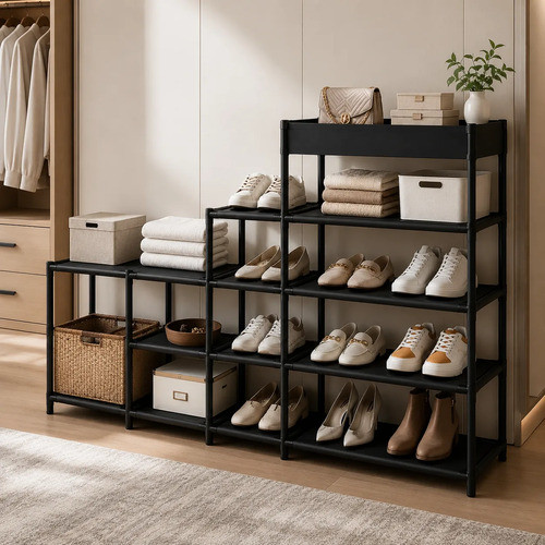Sapateira Estante Organizadora Modular 12 Prateleiras Multiuso para Calçados Roupas Brinquedos Closet Quarto Desmontável