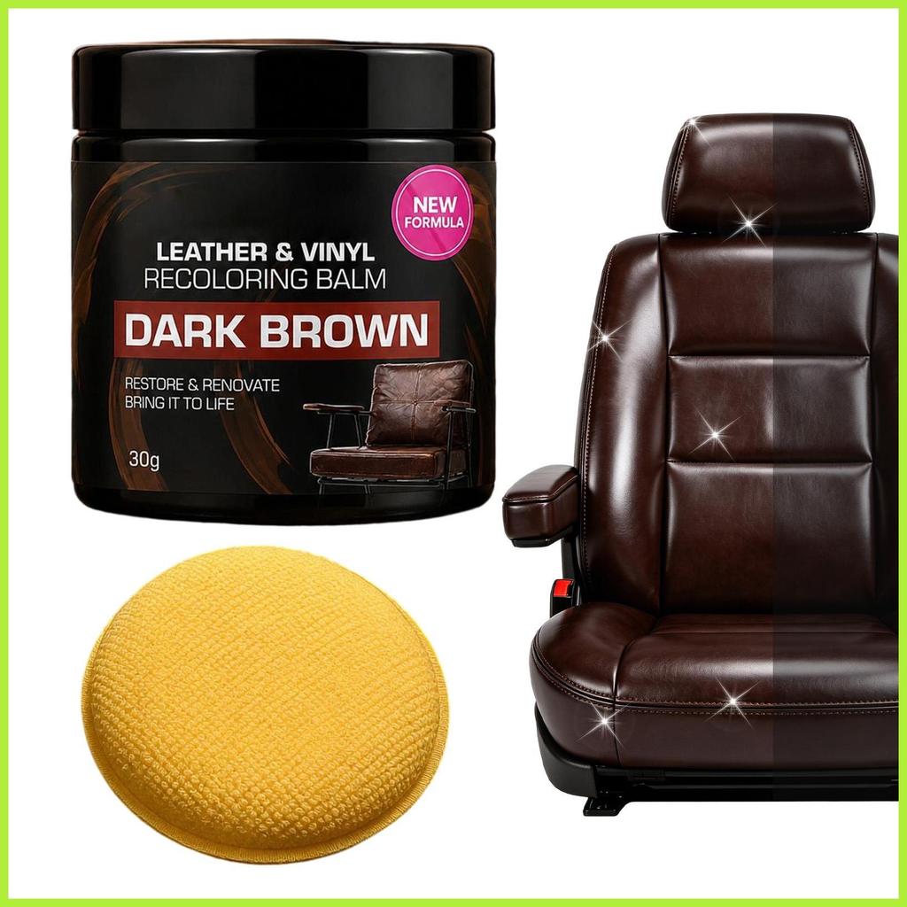 Creme De Reparação De Couro 30g Marrom Escuro Bálsamo Cuidados Pintura Proteção UV Removedor De Riscos Para Sofá Cadeira
