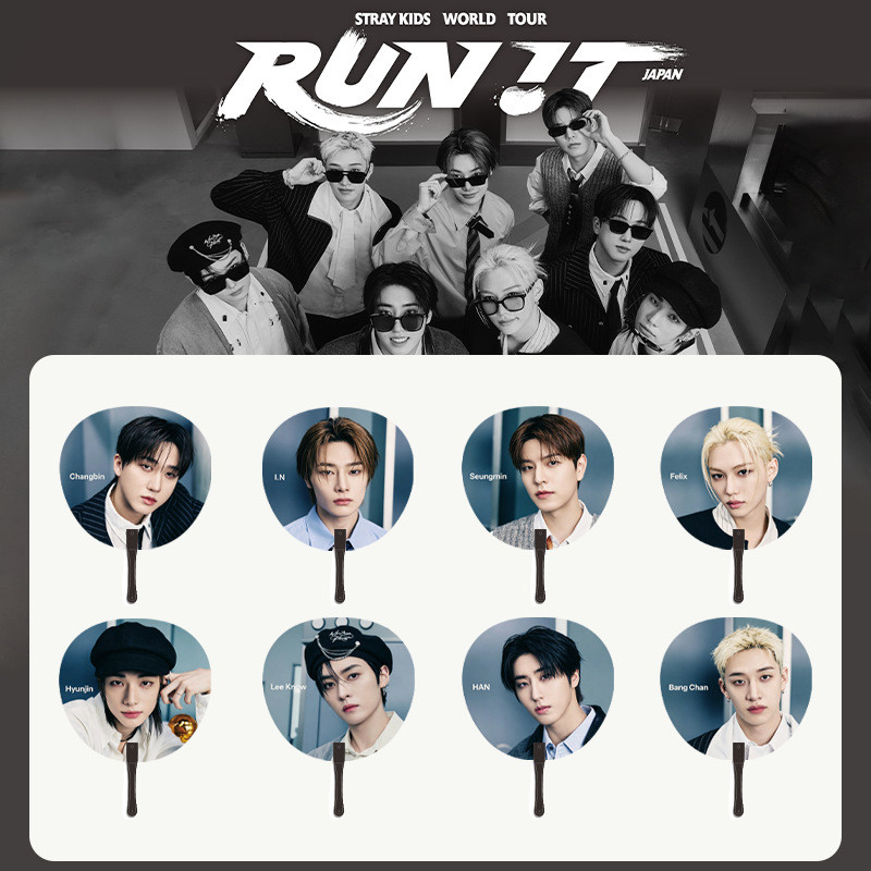 Kpop Idol Stray Kids Bangchan Changbin Felix JAPAN Tour Concert RUN IT No Japão Ventilador De Suporte