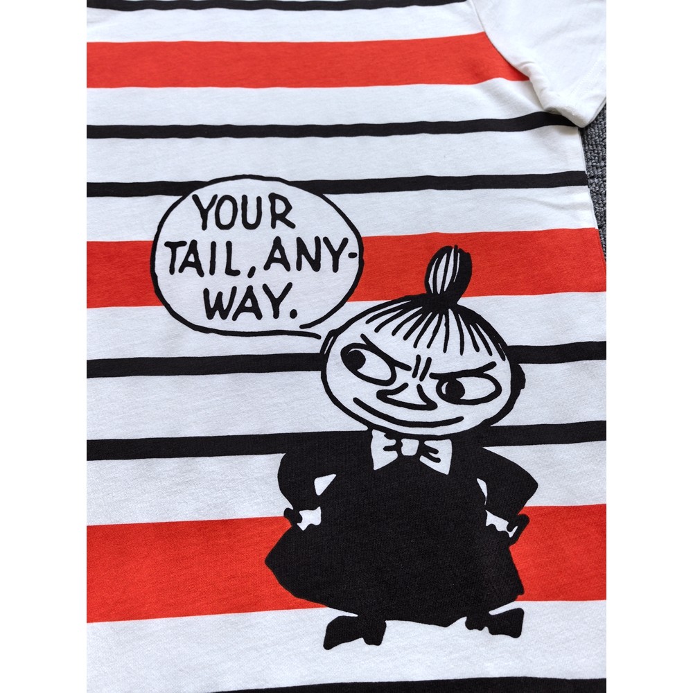 Exportação de comércio exterior japonês único algodão Moomin Yamei dos desenhos animados impresso camiseta de manga curt