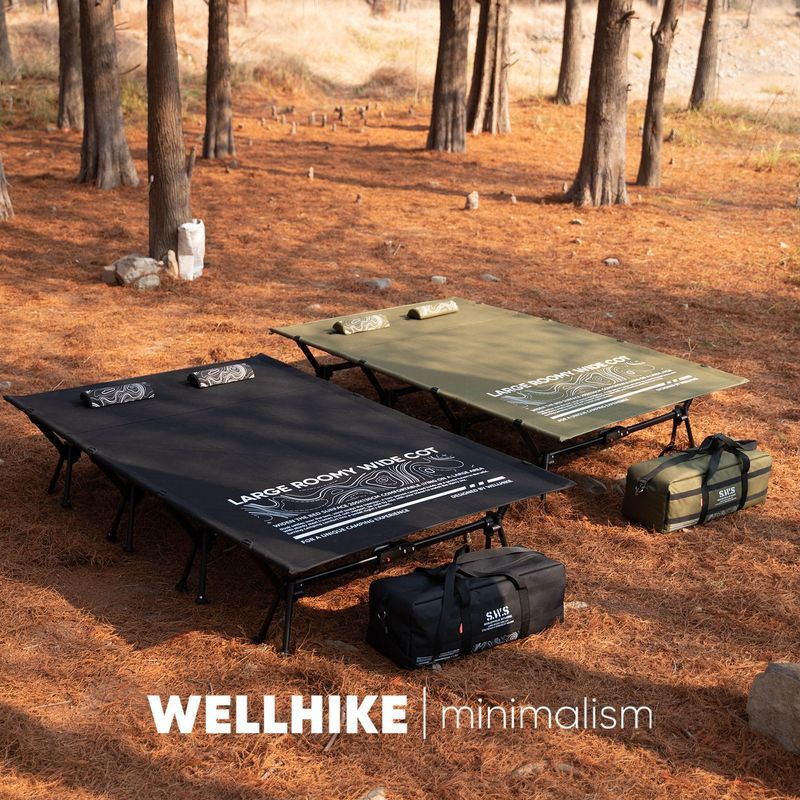 Wellhike wellhike cama de acampamento dupla ao ar livre acampamento carro auto-condução cama de viagem japão coreia do s
