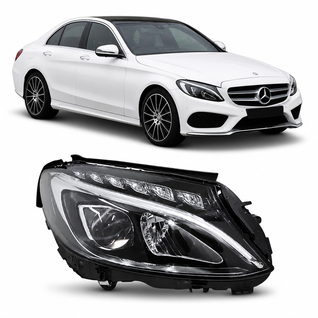 Farol Led Xenon Dianteiro Mercedes C180 C200 2014 2015 2016 2017 2018 Direito Passageiro A2059063803