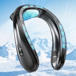 Ventilador De Pescoço Portátil Com Almofada De Resfriamento De Gelo , Ar Condicionado Pendurado Sem Lâmina Recarregável 