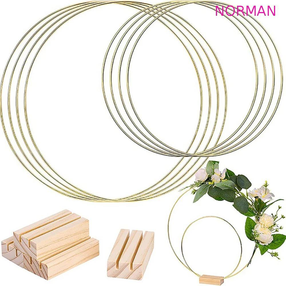 Anéis Redondos NORMAN , Aros De Flores De Metal Dourado Vintage De 10-50 Cm , Aro Decoração DIY Multiuso De Ferro