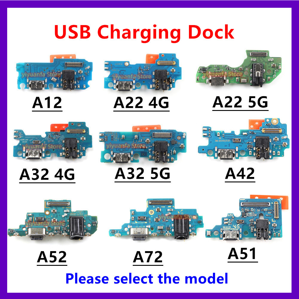 Placa De Carregador Flexível Para Samsung Galaxy , A51 , A12 , A22 , A32 , A42 , A52 , A72 , 4G , 5G , Conector De Porta