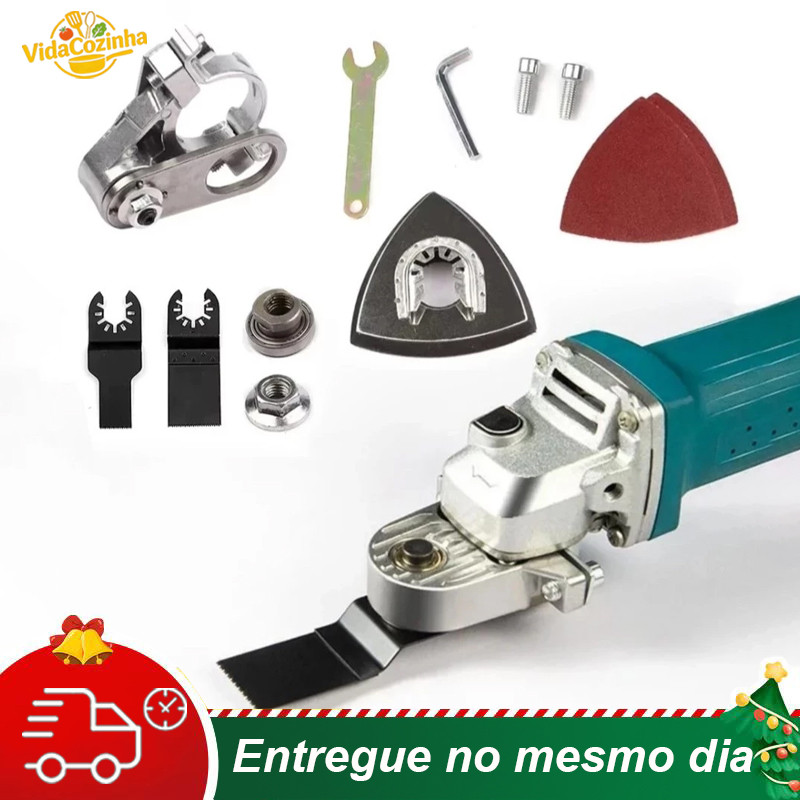 Adaptador Oscilante Multi Ferramenta para Esmerilhadeira，Corte Preciso Madeira e Plástico