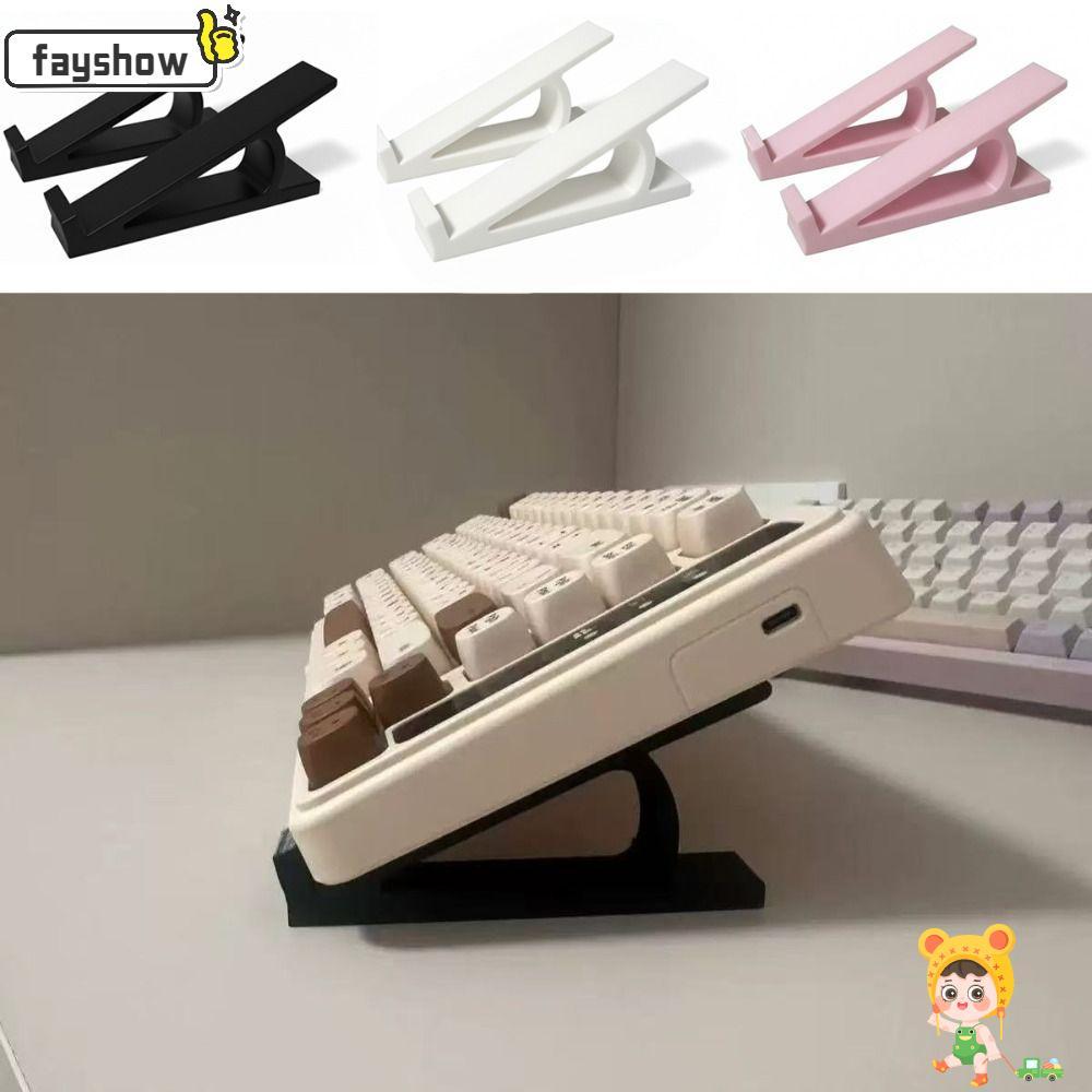 FAYSHOW 1 Par De Riser De Teclado De Computador , Acessórios De Ângulo Elevado , Suporte , Plástico