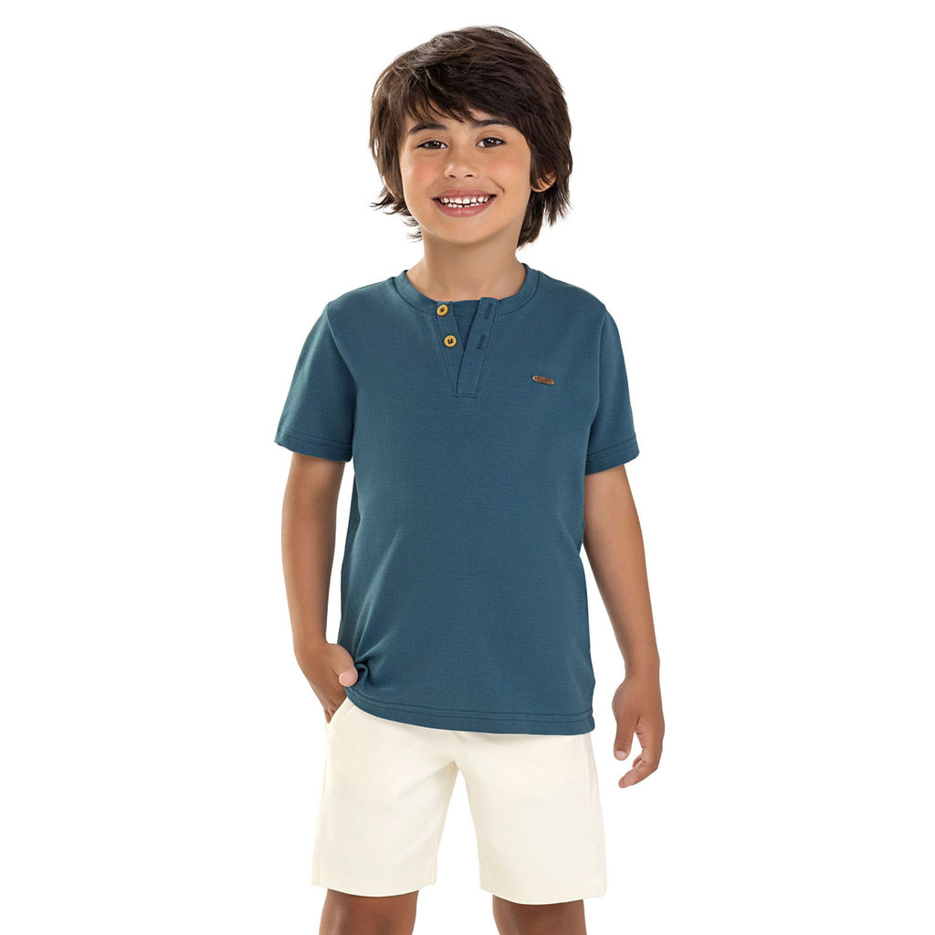 Conjunto Infantil Menino Piquet Colorittá Azul